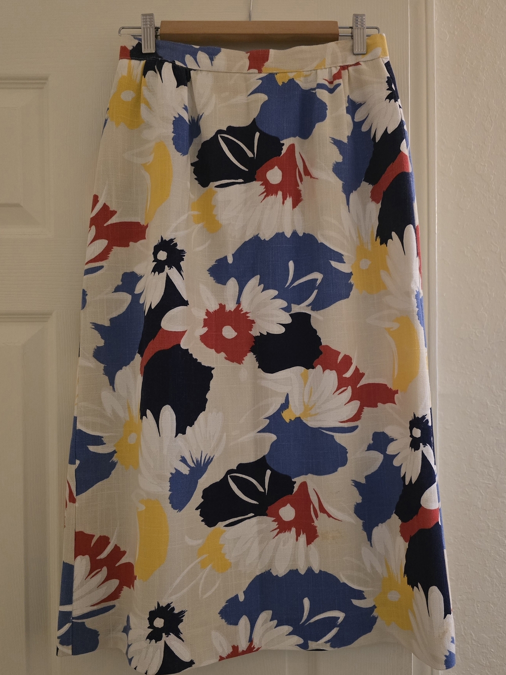 Vintage Floral A-Line Pencil Skirt